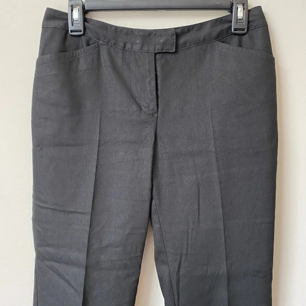 J. Jill Womens Size 6P Genuine Fit Below Waist Linen Cropped Trouser Dress Pants - Picture 5 of 16